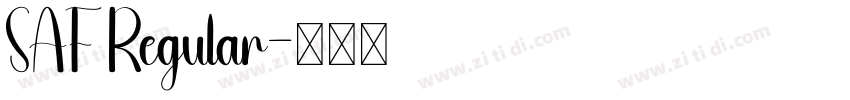 SAF Regular字体转换